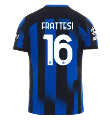 Inter Milan Davide Frattesi #16 Primera Equipación 2023-24 Manga Corta